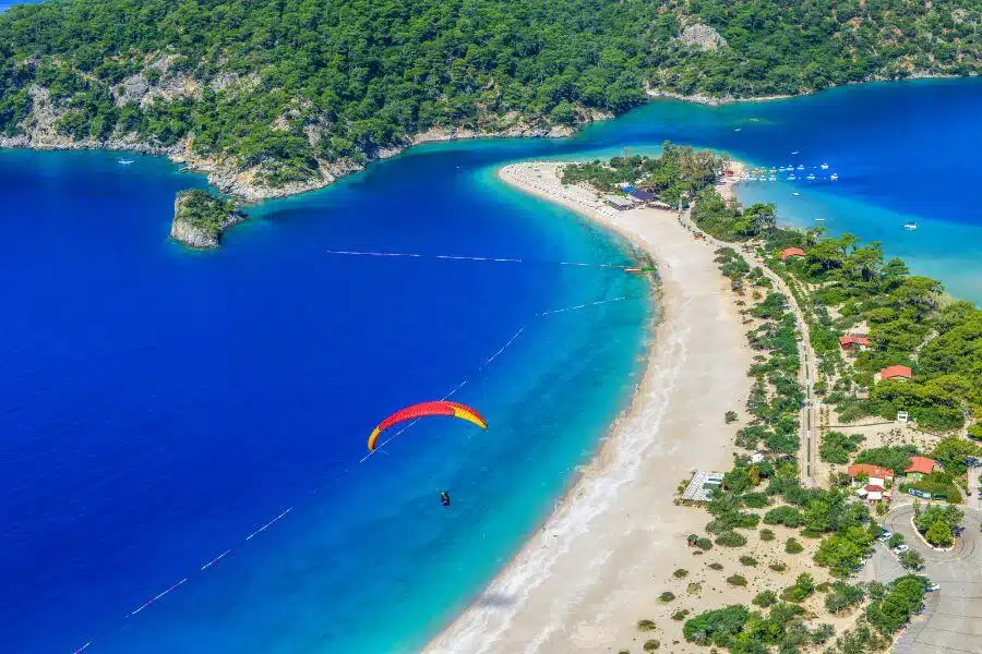 A scenic view of Fethiye along the Aegean Coast, showcasing the serene Mediterranean vibes.