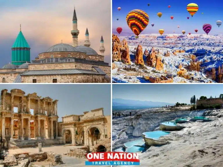 Explore Turkey tours: 5-day itinerary covering Konya, Cappadocia, Ephesus, and Pamukkale's highlights.