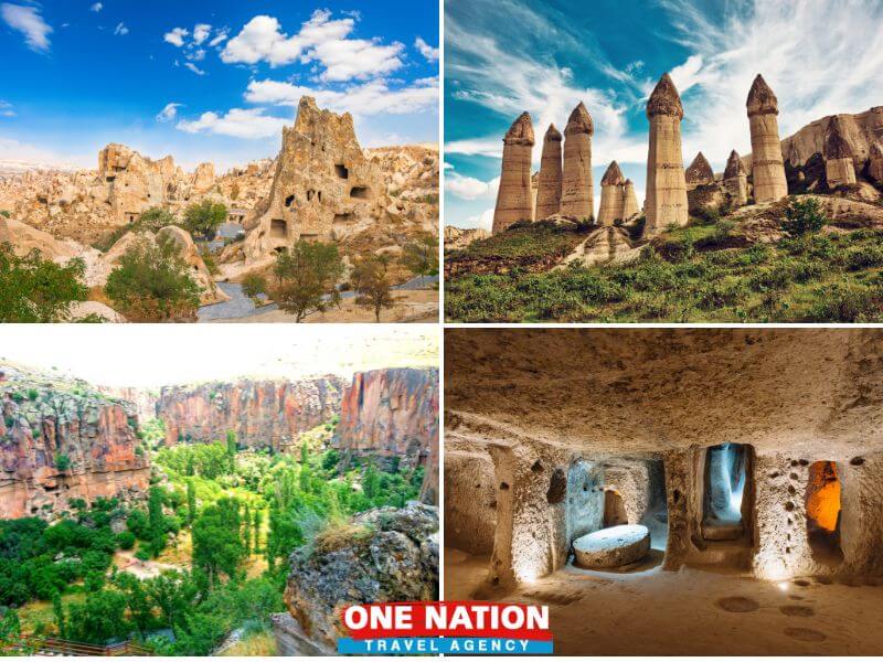 Private 2-day Cappadocia tour featuring stunning red and green landscapes. Explore ancient rock formations, underground cities, and cultural landmarks. Perfect for Turkey tours.